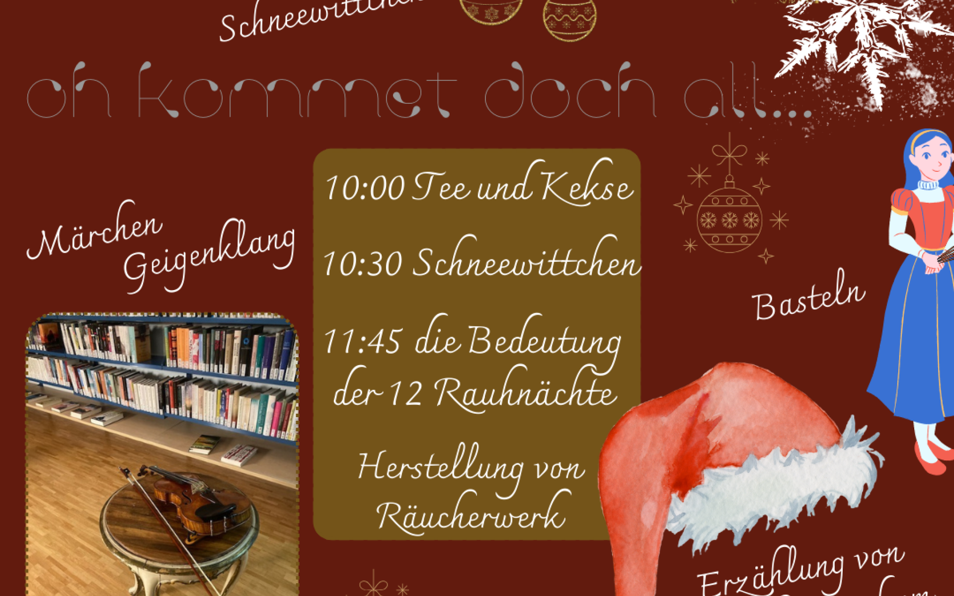 Weihnachten Bibliothek Veranstaltung