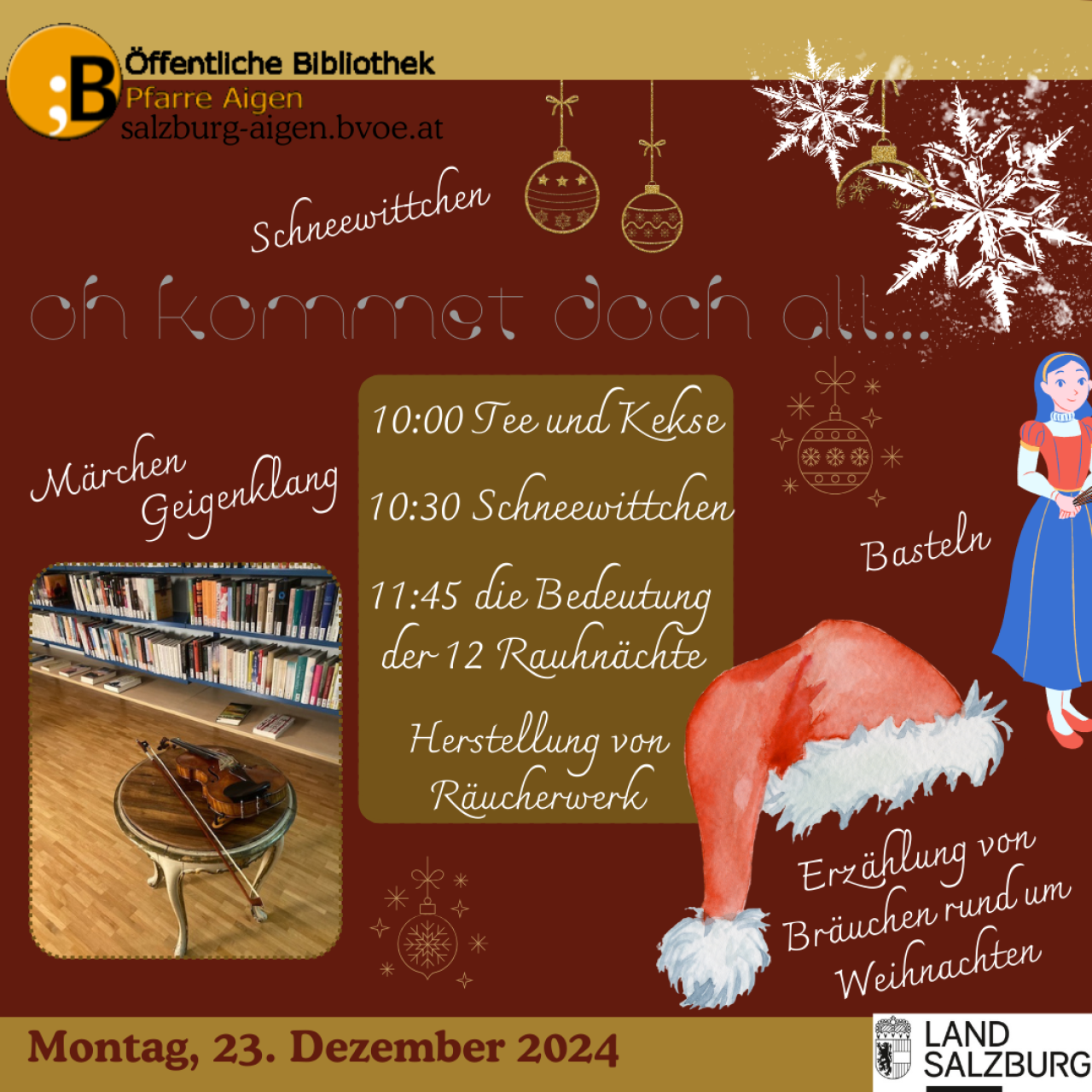 Weihnachten Bibliothek Veranstaltung