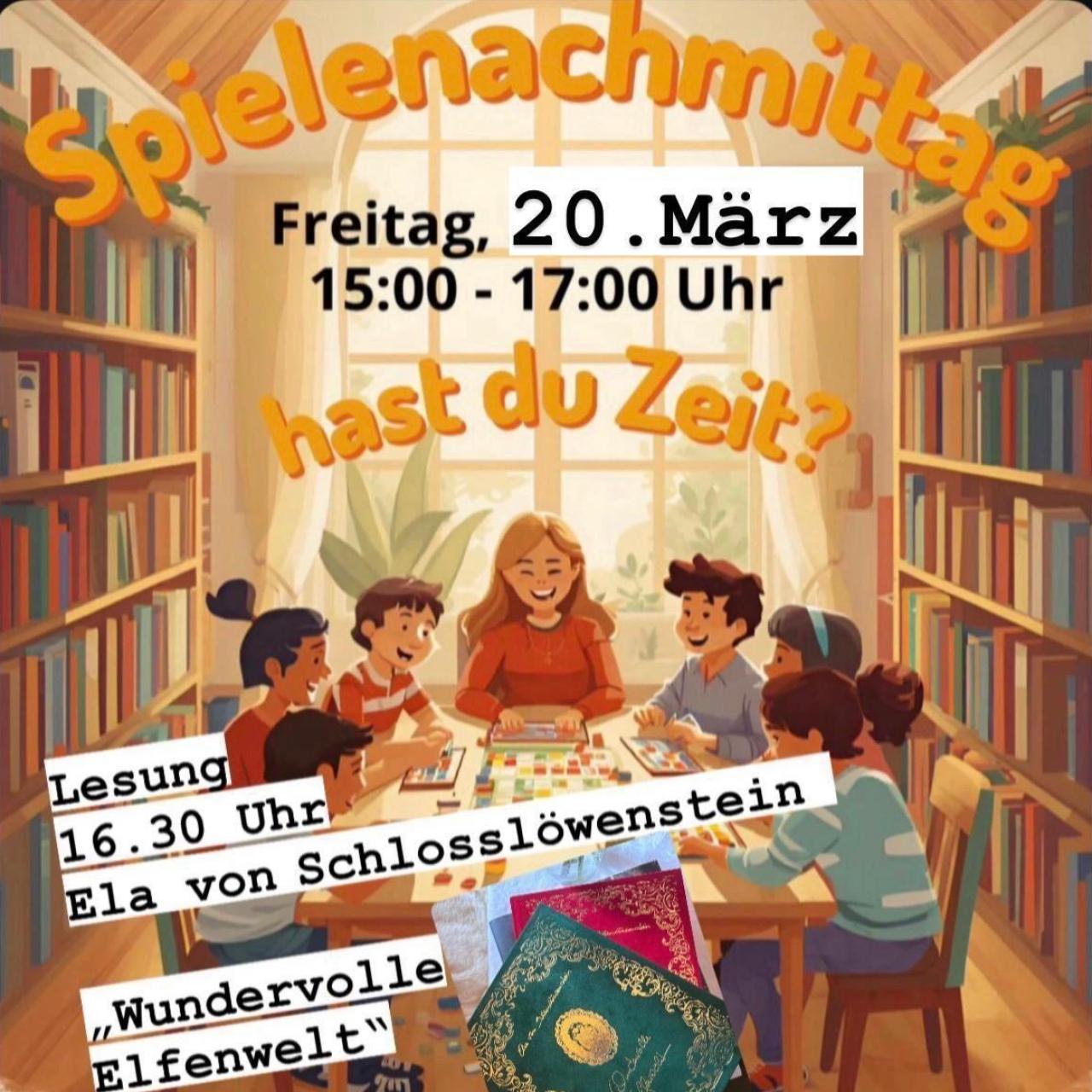 Spielenachmittag und Lesung